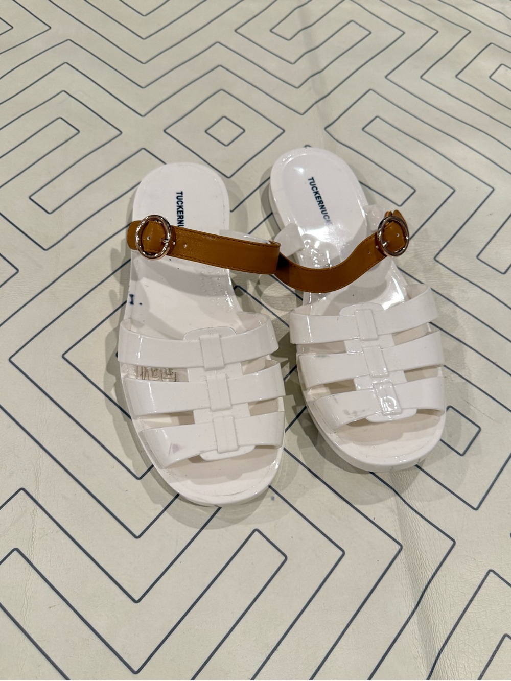 Tuckernuck White Jelly Sandals